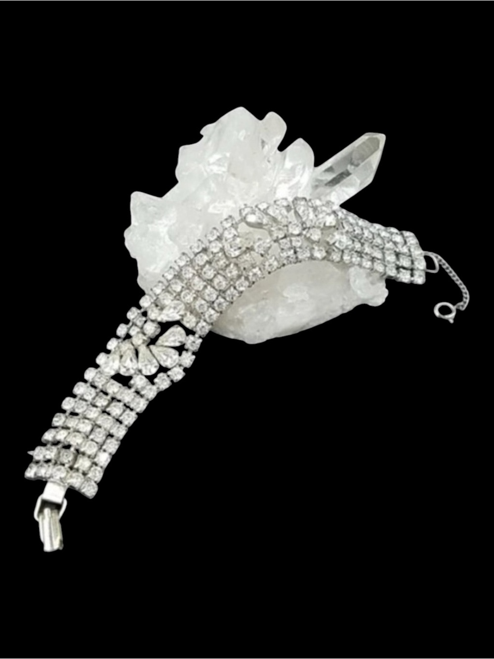 Vintage Kramer Hollywood Glam Rhinestone Bracelet